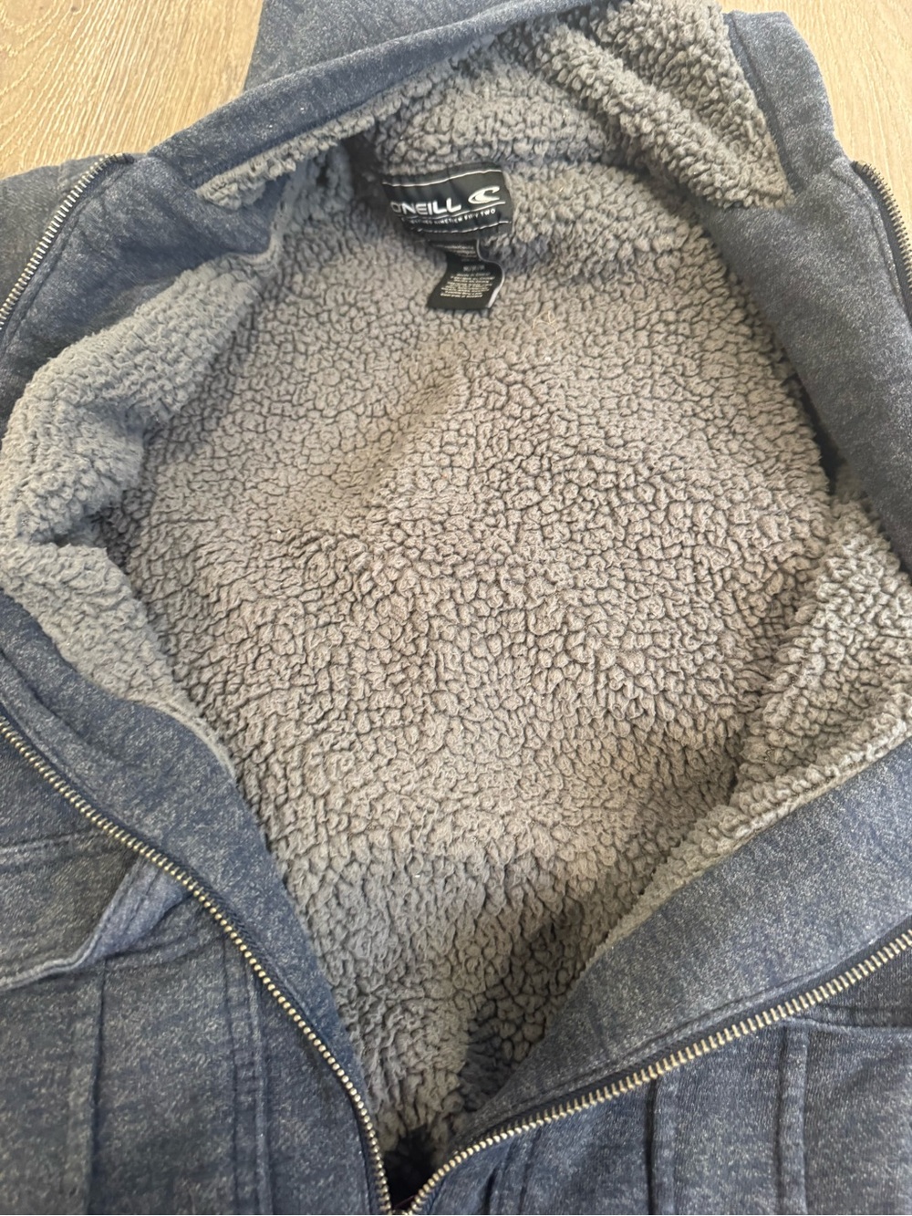 O'Neill Navy Blue Sherpa-Lined Hoodie Jacket CB - Picture 4 of 4